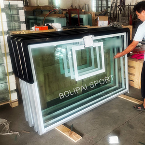 Tabellone da <span class=keywords><strong>Basket</strong></span> Professionale con Telaio in Alluminio e Vetro Temperato, Montaggio a Bulloni - Product Image 4