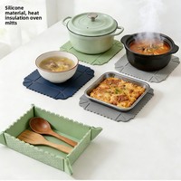 Plateau pliable magnétique 2-en-1 en silicone et boîte de rangement, résistant à la chaleur, pour collations, fruits, couverts, camping, pique-nique