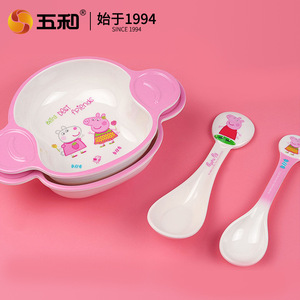 Peppa Pig Baby Bowl Melamine Heart Shape Bpa Free For 1-2 Years Children Feeding Dish - Product Image 3
