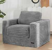 Fauteuil géant en mousse compressée moderne pour salon, en mousse haute densité personnalisée