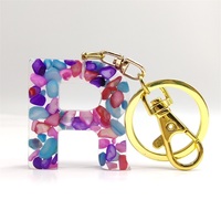 Porte-clés Alphabet en résine, 1 pièce, vente directe d'usine, bon marché, vente directe