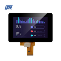 Personalizado 5 ''5 pulgadas 800x480 resolución IPS LVDS USB I2C interfaz pantalla LCD con panel táctil capacitivo CTP
