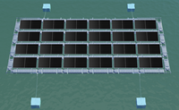 Kit surya apung lengkap termasuk dudukan/Pontoon/jangkar/kabel Panel surya mengambang sistem Panel surya