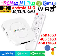 H96 Max Plus M1 Android 14 TV Box 8K Streaming RK3528 8K, Potente Receptor de Internet, Compatible con Control Remoto por Voz Bluetooth, Reproductor Multimedia