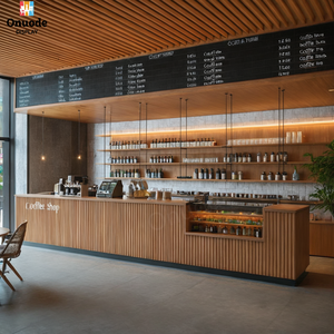 ตู้บาร์ร้านกาแฟและร้านอาหารสไตล์โมเดิร์นแบบสั่งทำ |   เฟอร์นิเจอร์สำหรับโชว์สินค้าและเคาน์เตอร์กาแฟและชา |   โซลูชั่นตกแต่งภายในร้านค้าแบบครบวงจร - Product Image 5