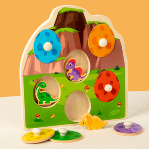 Hot New Arrivals Best-Selling Dinosaur Egg Color Matching Manufacturer Direct Sale Kids Educational Wooden Toys For Boys Girls - Product Image 5