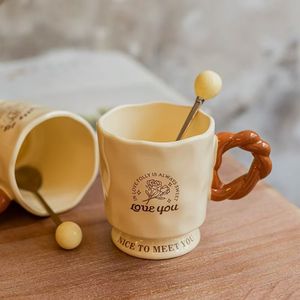 Tazas de Café de Gres de Alta Calidad con Diseño Floral Retro, Regalos Empresariales, Aptas para Lavavajillas y Microondas, para Bebidas Calientes - Product Image 2
