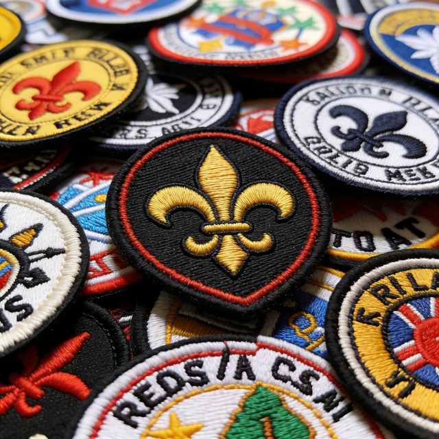Factory Price Custom 3D Puff Embroidered Laser Cut Hook and Loop Embroidery Patch Iron on Velcro Woven Hat Heat Press Patches