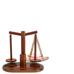 Wooden Yarn Rack Double Axis With Phone <b>Stand</b> And Hook Storage Craft Tools - Product Image 1