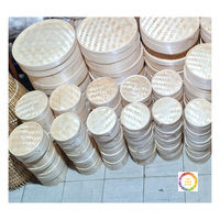 Steamer Bambu Bulat Awet 2 Tingkat dan 3 Tingkat dengan Banyak Ukuran untuk Alat Dapur Ramah Lingkungan Dim Sum Buatan Vietnam