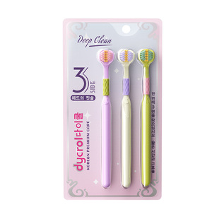 Brosse à dents manuelle Dycrol 3D à trois côtés, poils souples, pour adultes, triple efficacité de nettoyage - Product Image 5