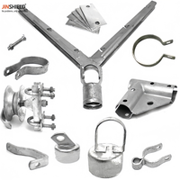 Accessoires pour clôtures à mailles, embouts de poteaux en acier galvanisé, bandes de tension, embouts de rail, fournisseur de quincaillerie pour portails