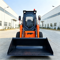 Chargeuse compacte sur pneus diesel 23 kW 25 CV, machine de construction compacte de 300 kg, équipement de chantier de petite taille de 0 à 8 km/h