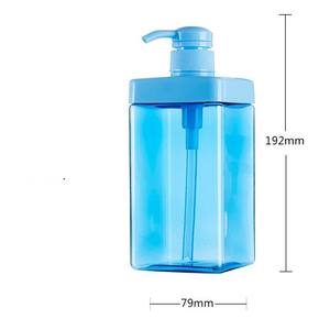 ขวดแชมพูสำหรับดูแลผิวที่เป็นพลาสติก PET <span class=keywords><strong>สี</strong></span>เขียวสีชมพู800มล. ขวดโลชั่นแชมพูที่ไม่ซ้ำใคร - Product Image 2