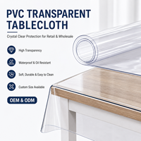 Nappe transparente en PVC YJ, couverture de table en plastique transparent, protection de table en vinyle pour stands d'exposition, service OEM portable