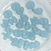 Perles Alphabet Géantes en Acrylique Coloré Transparent Mat Givré avec Grand Trou pour la Fabrication de Bijoux