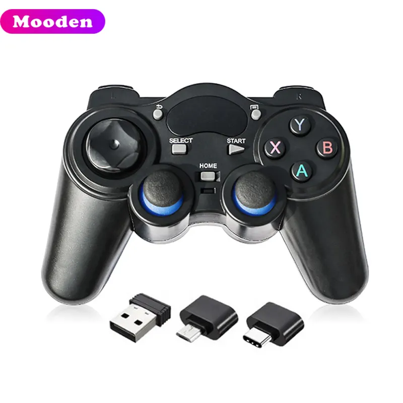 J 2.4G Wireless Game Controller Micro USB OTG ConverterJoystick Gamepad for PS3 controller/PS2 Android TV Box phoneTablet PC