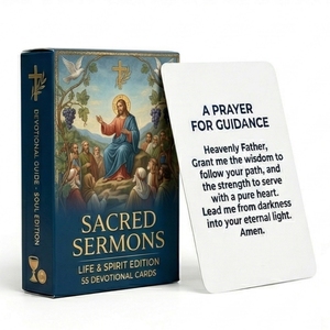 Tarjetas de Oración Cristianas con Versículos Bíblicos, Impresión Personalizada, Palabras de Jesús, Respuesta de Dios, 55 Tarjetas, Versículos Bíblicos, Citas del Evangelio - Product Image 1