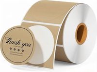 Étiquettes thermiques rondes personnalisées, autocollantes, en papier brun, étiquettes thermiques directes, plusieurs tailles, pour logo, étiquette de remerciement, vente en gros