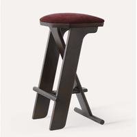 Tabouret de bar en bois massif, style nordique minimaliste, contemporain, écologique, durable, robuste, pour café et salle à manger