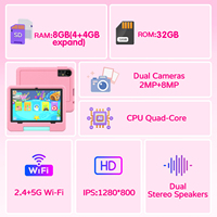 Tablet PC Infantil de 10.1 Pulgadas con Android 15.0, 4GB + 4GB de RAM Expandible, 32GB de ROM, Funda Protectora de EVA, Control Parental y Aplicaciones Aiwawa