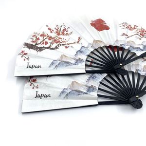 Éventail pliable classique en tissu de bambou japonais de haute qualité, personnalisé, peint, avec pochette, thème Amour, Guangdong, vente en gros - Product Image 2