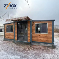 Casa Modular Prefabricada ZYBOX Resistente al Invierno de 20 pies/40 pies, Villa de Lujo Expandible Tipo Contenedor con Toldo para Oficina, Edificio, Hotel