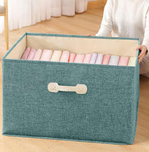 Extra Large Storage Baskets <b>Bins</b> with <b>Lids</b> Collapsible Fabric Cube Closet Organizer - Product Image 2