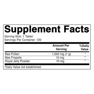 Comprimés de <span class=keywords><strong>pollen</strong></span> <span class=keywords><strong>d</strong></span>'<span class=keywords><strong>abeille</strong></span> pour le colza Propolis biologique Gelée royale Extrait naturel 200 Soutien immunitaire Certifié GMP Sans OGM Sans gluten - Product Image 2