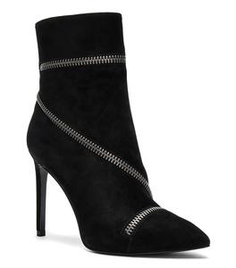 Black Faux Suede High Heel Booties Womens Heeled Ankle <strong>Boots</strong> <strong>with</strong> <strong>Chain</strong> Ladies Autumn Winter Shoes - Product Image 2