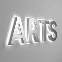 Enseigne lumineuse 3D en acrylique avec logo rétroéclairé pour entreprise, magasin, publicité, signalétique métallique, logo de salon, enseigne commerciale illuminée