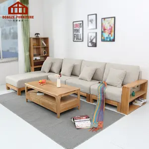 Tùy Chỉnh Đơn Giản Hiện Đại Gỗ Góc Sofa Đặt Phòng Khách Đồ Nội Thất