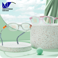 Lunettes optiques rectangulaires personnalisées OEM EMS&Silicone, anti-lumière bleue, pour enfants et adolescents, taille 47-15-135, expédition mondiale
