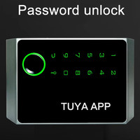 Tuya Intelligent Security APP Empreinte digitale et mot de passe combiné Serrure de porte en verre en forme de U Sécurité électronique Connectivité WiFi