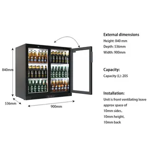 Refroidisseur de boissons à refroidissement direct par ventilateur, dégivrage automatique, commande électronique, pour <span class=keywords><strong>bar</strong></span> arrière - Product Image 4