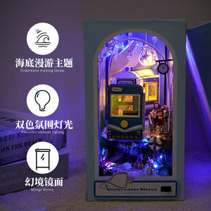 Dream underwater world DIY Book Nook stand ensamblado Clase de rompecabezas de Madera Juguetes al por mayor juguetes de regalo <span class=keywords><strong>casas</strong></span> de muñecas - Product Image 5