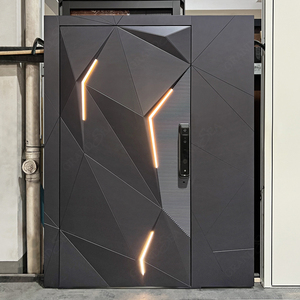 Puerta <span class=keywords><strong>de</strong></span> Entrada Individual para Villa, <span class=keywords><strong>de</strong></span> Aluminio Fundido, Estilo Contemporáneo, para Materiales <span class=keywords><strong>de</strong></span> Construcción - Product Image 1