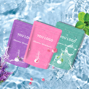 Set de 25g de bombas de baño efervescentes personalizadas con aroma a jazmín, limón y rosa, tabletas circulares relajantes para ducha, spa en casa, ducha relajante. - Product Image 6