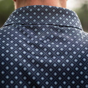 Erkekler için yüksek kalite <span class=keywords><strong>Polo</strong></span> gömlekler hızlı kuru atletik ince yükseklik esneklik Vintage baskı Golf erkekler gömlek - Product Image 4