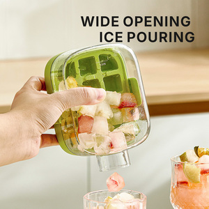 Bottiglia Refrigerante 2in1 Stampo Palline Ghiaccio Formine Ghiaccio per Bevande Fredde Americano con Coperchio Canna Portacordi - Product Image 4