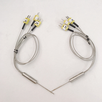 Capteur thermocouple Haichen blindé 3MM réglable de type K J T, OEM IP65 en acier inoxydable, flexible 0~1000°C Classe I/II