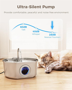 Cat Water Fountain Stainless Steel <strong>Dog</strong> Automatic Waterer <strong>Bowl</strong> Auto Pet Dispenser Quiet Pet Drinking Water Fountain - Product Image 5