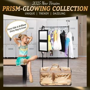 Échantillon gratuit : Sac de voyage TDance avec porte-vêtements, sac de sport à roulettes pour costumes, bagage vertical à roulettes pour la danse - Product Image 2