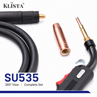Pistola de Soldadura MIG SU535 Refrigerada por Aire, Antorcha de Soldadura CO2 MAG, Conector Tipo Euro, Kit Completo