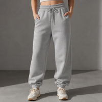 Jogging taille haute ample pour femmes grandes tailles, pantalon de survêtement avec cordon de serrage, pantalon de yoga avec poches