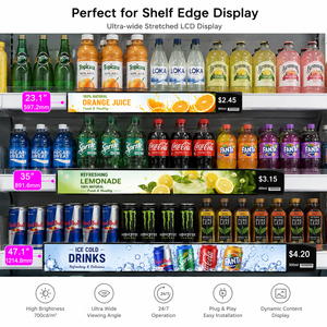 23.1 28 29 35 37 37.6 Inch LCD Bar Shelf Advertising Screen Digital Signage Monitor Player Ultra Wide Stretch <b>Display</b> CD231F3Z-0 - Product Image 1