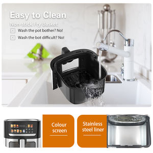 <span class=keywords><strong>Friteuse</strong></span> à air <span class=keywords><strong>XL</strong></span> 8 litres Appareil de cuisine ménager Cuisson intelligente Sain <span class=keywords><strong>Sans</strong></span> <span class=keywords><strong>huile</strong></span> Grande taille Friteuses à air avec acier inoxydable - Product Image 4