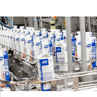 Machine de remplissage de cartons UHT entièrement automatique pour lait et jus, 200 ml, type Gable Top, machine de remplissage aseptique de cartons