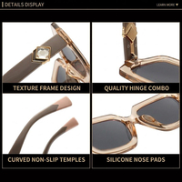Lunettes de soleil carrées surdimensionnées personnalisées avec logo OEM, emballage en gros, mode féminine, décoration en cristal de diamant, lunettes de soleil de luxe pour femmes