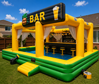 Structure gonflable pour adultes avec bar gonflable, qualité commerciale robuste pour les festivals de musique